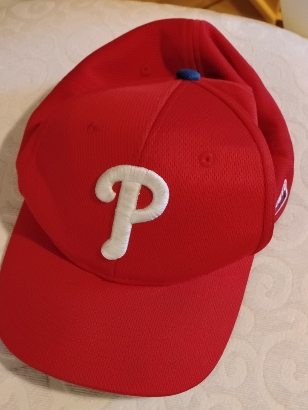 Red Kids Philly Baseball Cap with White 'P' Logo